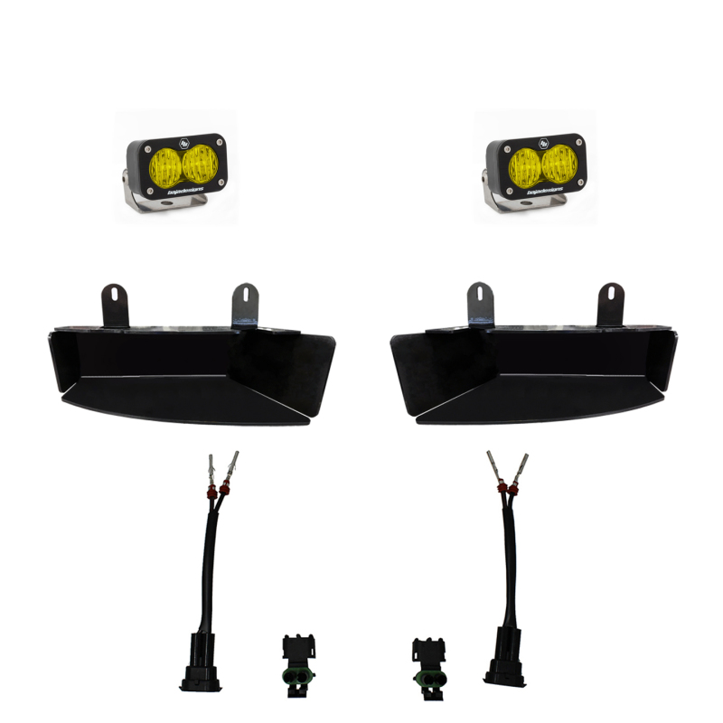 Ram 2500 Sport Lights - Baja Designs - S2 Wide Cornering Fog kit - Amber - `19-`27